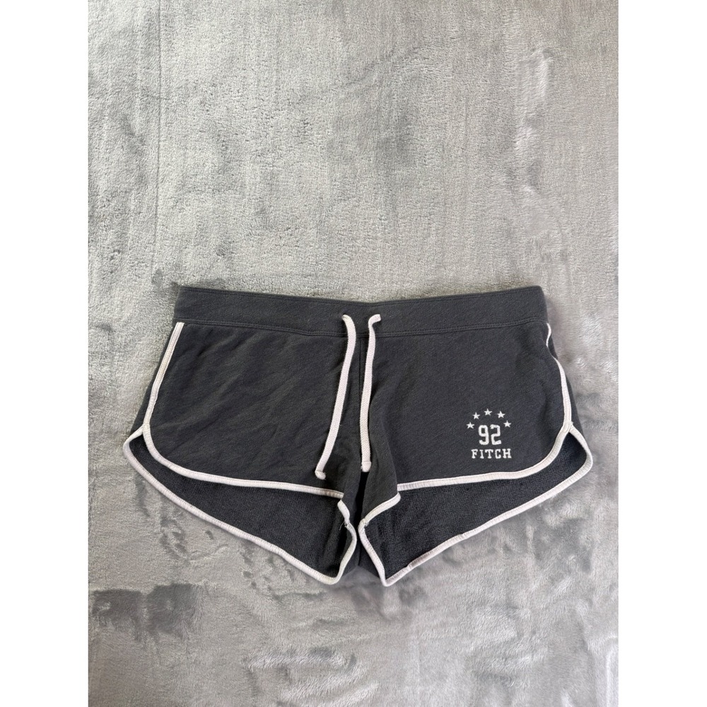 Abercrombie & Fitch Dolphin Shorts Womens M Dark Gray White Piping 92 Lounge